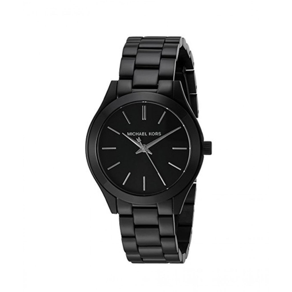 Michael Kors Mini Slim Runway Black Dial Black Steel Strap Watch for Women - MK3587 Authentic Buy Shop Now