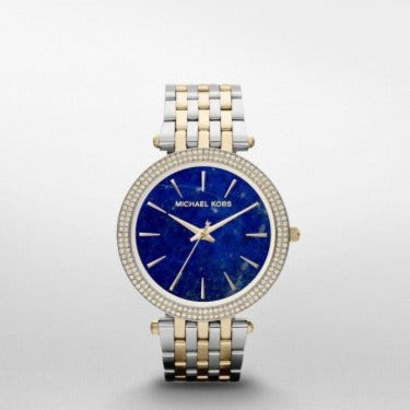Michael Kors Darci Quartz Blue Dial Two Tone Steel Strap Watch For Women - MK3401 Authentic Buy Shop Now