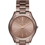 Michael Kors Runway Quartz Brown Dial Brown Steel Strap Watch For Women - MK3418 Authentic Buy Shop Now