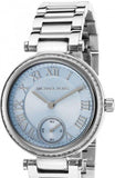 Michael Kors Skylar Quartz Blue Dial Silver Steel Strap Watch For Women - MK5988 Authentic Buy Shop Now