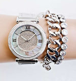 Michael Kors Caitlin Crystal Dial Silver Steel Strap Watch for Women - MK3331 Authentic Buy Shop Now