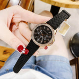 Michael Kors Mini Pilot Black Dial Black Silicone Strap Watch For Women - MK7373 Authentic Buy Shop Now