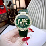 Michael Kors Parker Green Dial Green Leather Strap Watch For Women - MK4724 Authentic Buy Shop Now