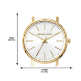 Michael Kors Pyper Quartz Silver Dial White Leather Strap Watch For Women - MK2858 Authentic Buy Shop Now