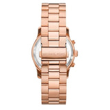 Michael Kors Janelle Quartz Maroon Dial Rose Gold Steel Strap Watch For Women - MK7382 Authentic Buy Shop Now