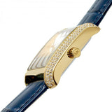 Michael Kors Emery Quartz Diamond Silver Dial Blue Leather Strap Watch For Women - MK2982 Authentic Buy Shop Now