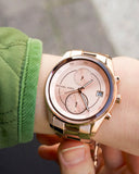 Michael Kors Briar Quartz Rose Gold Dial Rose Gold Steel Strap Watch For Women - MK6465 Authentic Buy Shop Now