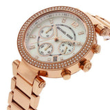 Michael Kors Parker White Dial with Diamonds Rose Gold Steel Strap Watch for Women - MK5491 Authentic Buy Shop Now