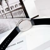 Michael Kors Brecken Chronograph Silver Dial Grey Leather Strap Watch For Men - MK8922 Authentic Buy Shop Now