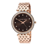 Michael Kors Darci Brown Dial Rose Gold Stainless Steel Strap Watch for Women - MK3217 Authentic Buy Shop Now