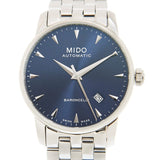 Mido Baroncelli II Automatic Blue Dial Silver Steel Strap Watch For Men - M8600.4.15.1 Authentic Buy Shop Now