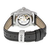Mido Baroncelli III Automatic Silver Dial Black Leather Strap Watch For Women - M7600.4.21.4 Authentic Buy Shop Now