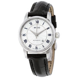 Mido Baroncelli III Automatic Silver Dial Black Leather Strap Watch For Women - M7600.4.21.4 Authentic Buy Shop Now