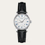 Mido Baroncelli III Automatic Silver Dial Black Leather Strap Watch For Women - M7600.4.21.4 Authentic Buy Shop Now