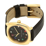 Marc Jacobs Mandy Black Dial Black Leather Strap Watch for Women - MJ1597 Authentic Buy Shop Now