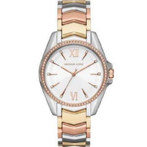Michael Kors Whitney Quartz White Dial Two Tone Steel Strap Watch For Women - MK6686 Authentic Buy Shop Now