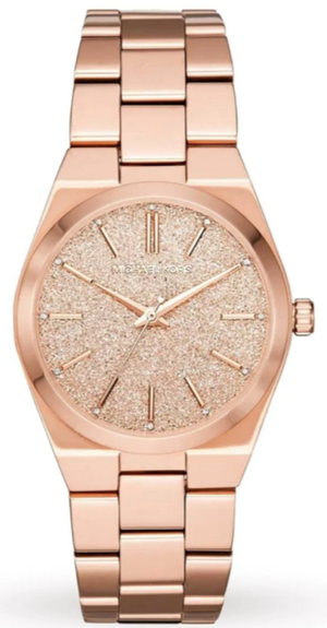 Michael Kors Channing Quartz Rose Gold Dial Rose Gold Steel Strap Watch For Women - MK6624 Authentic Buy Shop Now