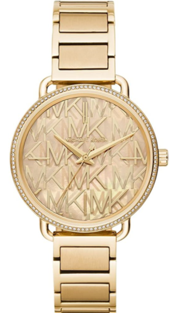 Michael Kors Portia Quartz Gold Dial Gold Steel Strap Watch For Women - MK3886 Authentic Buy Shop Now