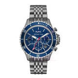 Michael Kors Bayville Chronograph Blue Dial Grey Steel Strap Watch For Men - MK8727 Authentic Buy Shop Now