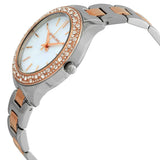 Michael Kors Liliane Quartz Mother of Pearl White Dial Two Tone Steel Strap Watch For Women - MK1048 Authentic Buy Shop Now