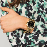Michael Kors Whitney Quartz Black Dial Two Tone Steel Strap Watch For Women - MK6743 Authentic Buy Shop Now