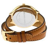 Michael Kors Runway Gold Dial Brown Leather Strap Watch For Women - MK2256 Authentic Buy Shop Now