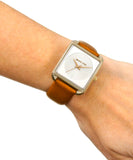 Michael Kors Lake White Dial Brown Leather Strap Watch For Women - MK2584 Authentic Buy Shop Now