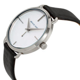 Michael Kors Portia Quartz White Dial Black Leather Strap Watch For Women - MK2658 Authentic Buy Shop Now