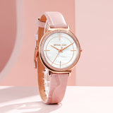 Michael Kors Cinthia Mother of Pearl Dial Pink Leather Strap Watch for Women - MK2663 Authentic Buy Shop Now