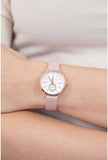 Michael Kors Petite Portia Silver Dial Pink Rubber Strap Watch For Women - MK2735 Authentic Buy Shop Now