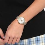 Michael Kors Pyper Quartz Silver Dial White Leather Strap Watch For Women - MK2858 Authentic Buy Shop Now