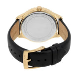 Michael Kors Layton Three Hand Mother of Pearl Black Dial Black Leather Strap Watch For Women - MK2911 Authentic Buy Shop Now