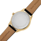 Michael Kors Layton Three Hand Mother of Pearl Black Dial Black Leather Strap Watch For Women - MK2911 Authentic Buy Shop Now