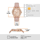 Michael Kors Tibby Multifunction Rose Gold Dial Pink Leather Strap Watch For Women - MK2955 Authentic Buy Shop Now