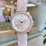 Michael Kors Tibby Multifunction Rose Gold Dial Pink Leather Strap Watch For Women - MK2955 Authentic Buy Shop Now