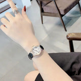 Michael Kors Camille Three-Hand Crystals White Dial Black Leather Strap Watch for Women - MK2962 Authentic Buy Shop Now