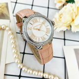 Michael Kors Camille Three-Hand Crystals White Dial Pink Leather Strap Watch for Women - MK2963 Authentic Buy Shop Now
