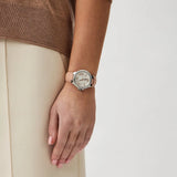 Michael Kors Camille Three-Hand Crystals White Dial Pink Leather Strap Watch for Women - MK2963 Authentic Buy Shop Now