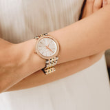 Michael Kors Darci Silver Dial Two Tone Stainless Steel Strap Watch for Women - MK3203 Authentic Buy Shop Now