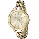 Michael Kors Runway Gold Dial Gold Steel Strap Watch for Women - MK3222 Authentic Buy Shop Now