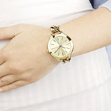 Michael Kors Runway Gold Dial Gold Steel Strap Watch for Women - MK3222 Authentic Buy Shop Now