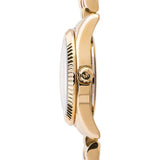 Michael Kors Lexington Quartz Silver Dial Gold Steel Strap Watch For Women - MK3229 Authentic Buy Shop Now