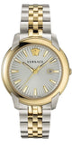 Versace V-Urban Quartz Silver Dial Two Tone Steel Strap Watch for Men - VELQ00519 Authentic Buy Shop Now