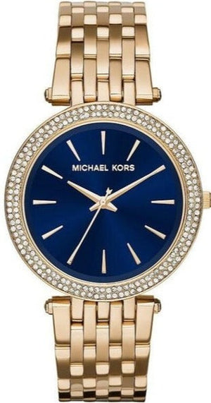 Michael Kors Darci Blue Dial Gold Steel Strap Watch for Women - MK3406 Authentic Buy Shop Now