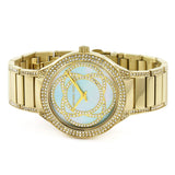 Michael Kors Kerry Mother of Pearl Dial Gold Steel Strap Watch for Women - MK3481 Authentic Buy Shop Now