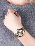 Michael Kors Hartman Quartz Gold Dial Gold Steel Strap Watch For Women - MK3490 Authentic Buy Shop Now