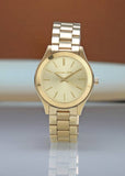 Michael Kors Slim Runway Gold Dial Two Tone Gold Strap Watch for Women - MK4285 Authentic Buy Shop Now