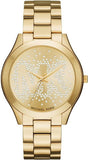 Michael Kors Slim Runway Gold Dial Gold Steel Strap Watch for Women - MK3590 Authentic Buy Shop Now