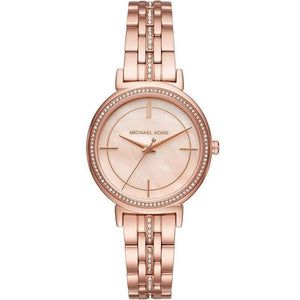 Michael Kors Cinthia Mother of Pearl Rose Gold Dial Rose Gold Steel Strap Watch for Women - MK3643 Authentic Buy Shop Now