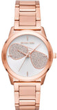 Michael Kors Hartman Analog White Dial Rose Gold Steel Strap Watch For Women - MK3673 Authentic Buy Shop Now